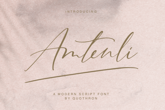 Amtenli Script Font for Elegant Branding