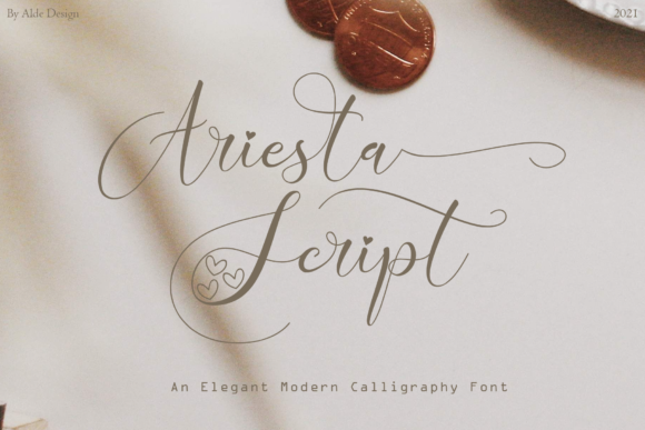 Ariesta Script Font for Elegant Craft Designs