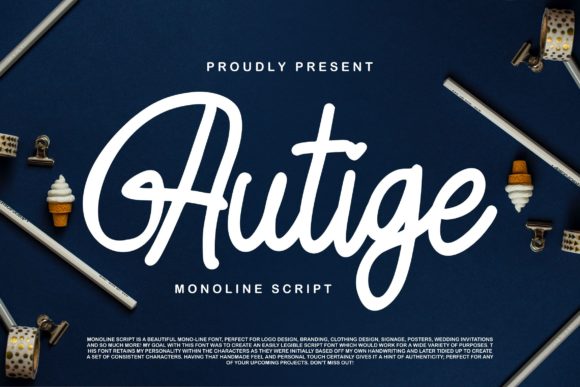 Autige Script: A Vintage Typeface for Editorial Design