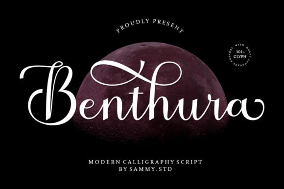 Benthura Script Typeface for Elegant Editorial Design