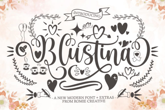 Blustina Script Font for Luxury Crafts