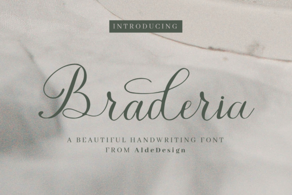 Braderia Script Font for Elegant Branding