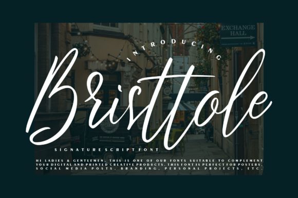 Bristtole Script: Elegant Handwritten Font for Makers