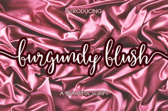 Burgundy Blush Script Typeface for Creative Branding