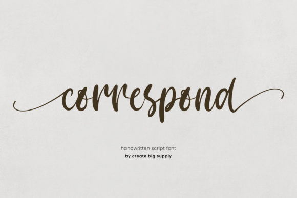 Correspond Script: A Delicate Handwritten Font for Elegant Design