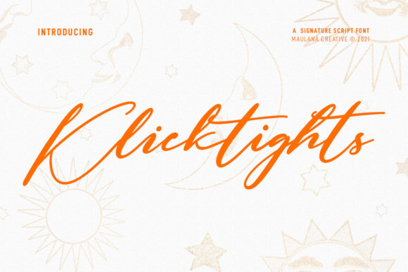 Klicktights Script Typeface for Small Business Branding
