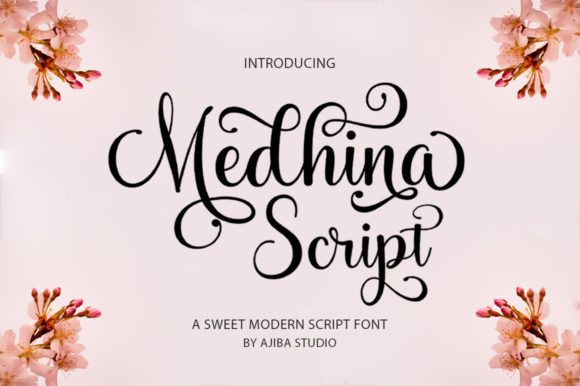Medhina Script Typeface for Elegant Branding