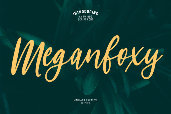 Meganfoxy Script: An Elegant Handwritten Typeface