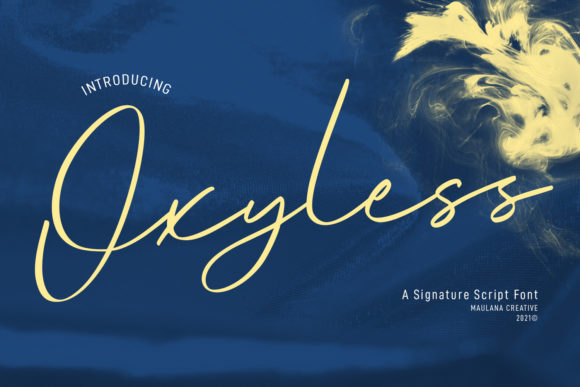 Oxyless Script Font for Editorial Design