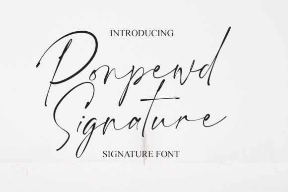 Ponpewd Signature Script Typeface for Crafters