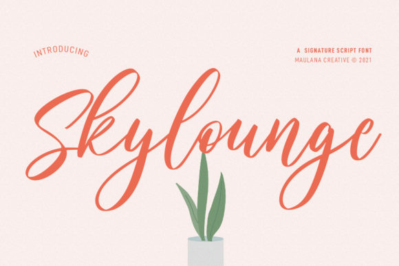 Skylounge Signature Script Font for Business Branding