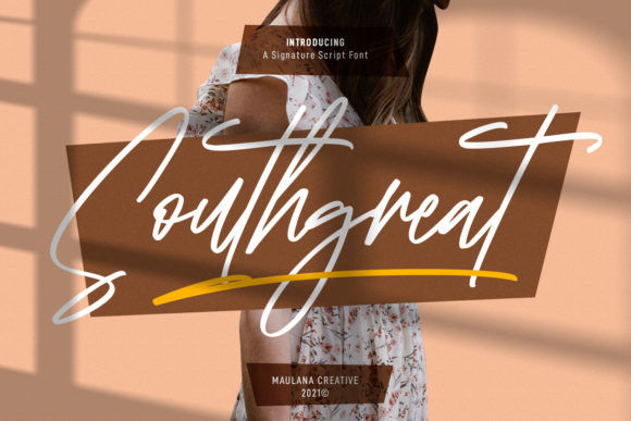 South Great Signature Script Font for Web Design